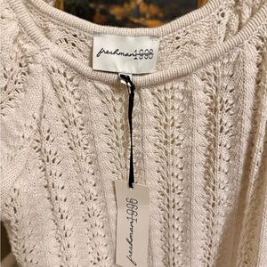 Freshman Textured Knit Women's Sweater - Cream